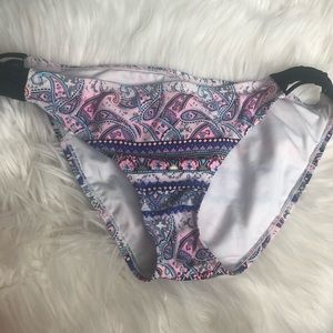 Pink tribal print swim bottoms